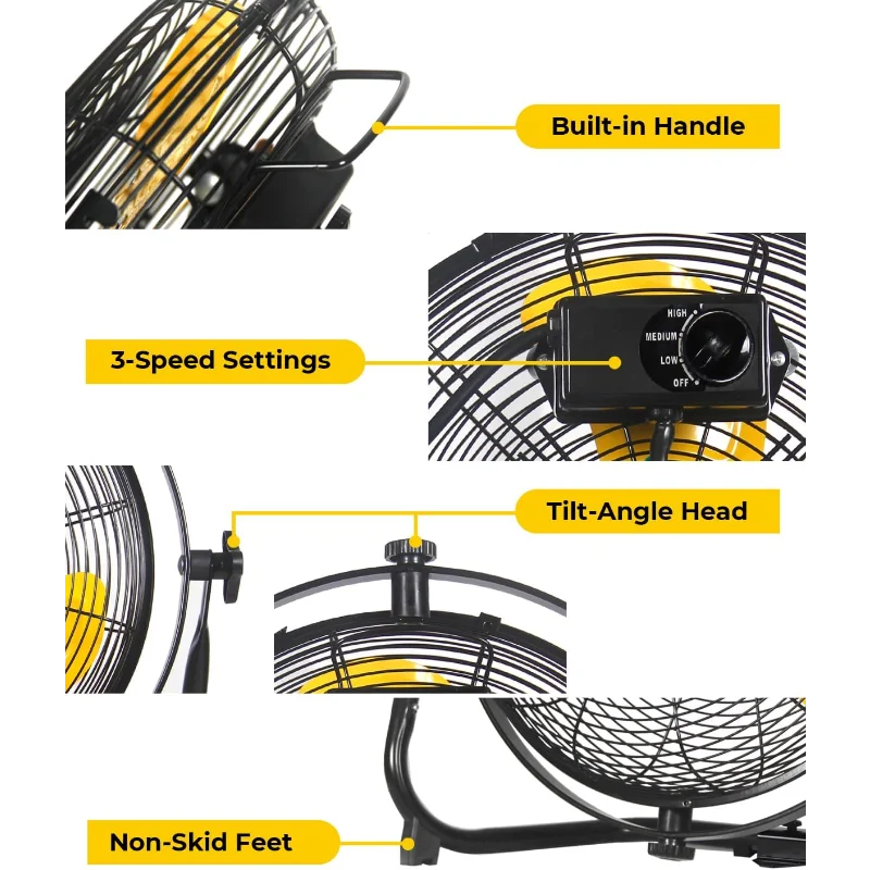 2-in-1 Floor or Wall Mounted Fan, 20 Inch