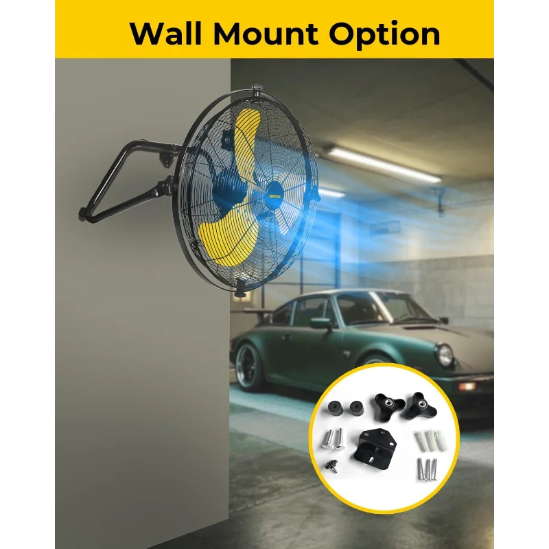 2-in-1 Floor or Wall Mounted Fan, 20 Inch
