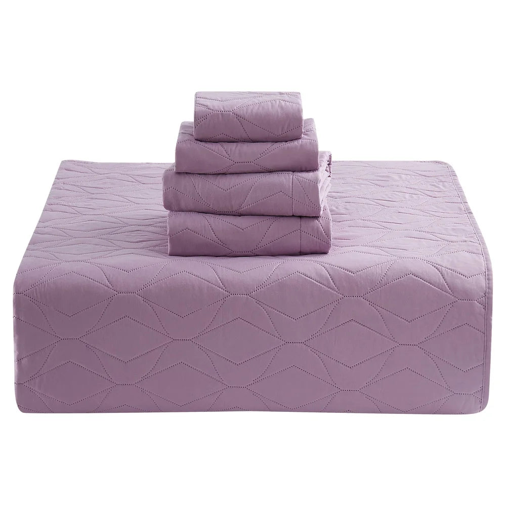 Twin Quilt Set 4-Piece Lightweight Bedspread