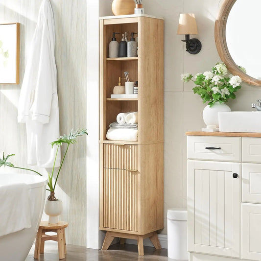 Tall Bathroom Narrow Storage Cabinet