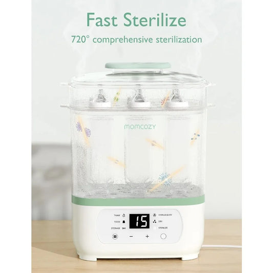 Bottle Sterilizer and Dryer, 8-in-1 Electric Steam