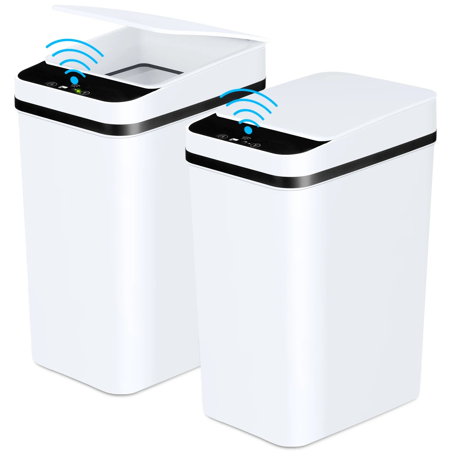 2 Pack Automatic Trash Cans Touchless Motion Sensor