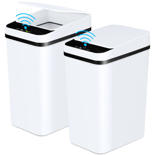 2 Pack Automatic Trash Cans Touchless Motion Sensor