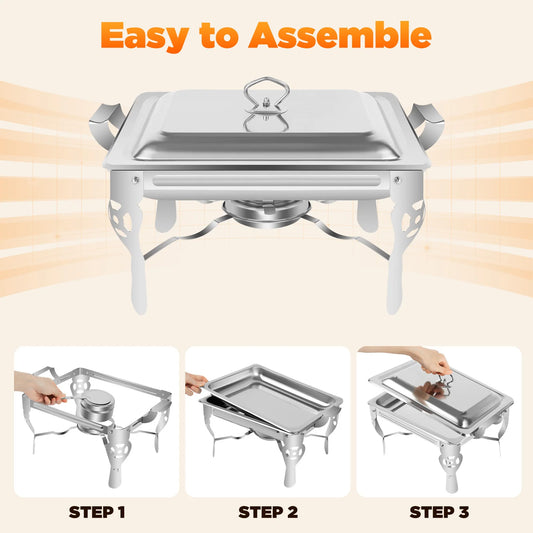 Chafing Dish Stainless Steel Food Warmer 6L/9L