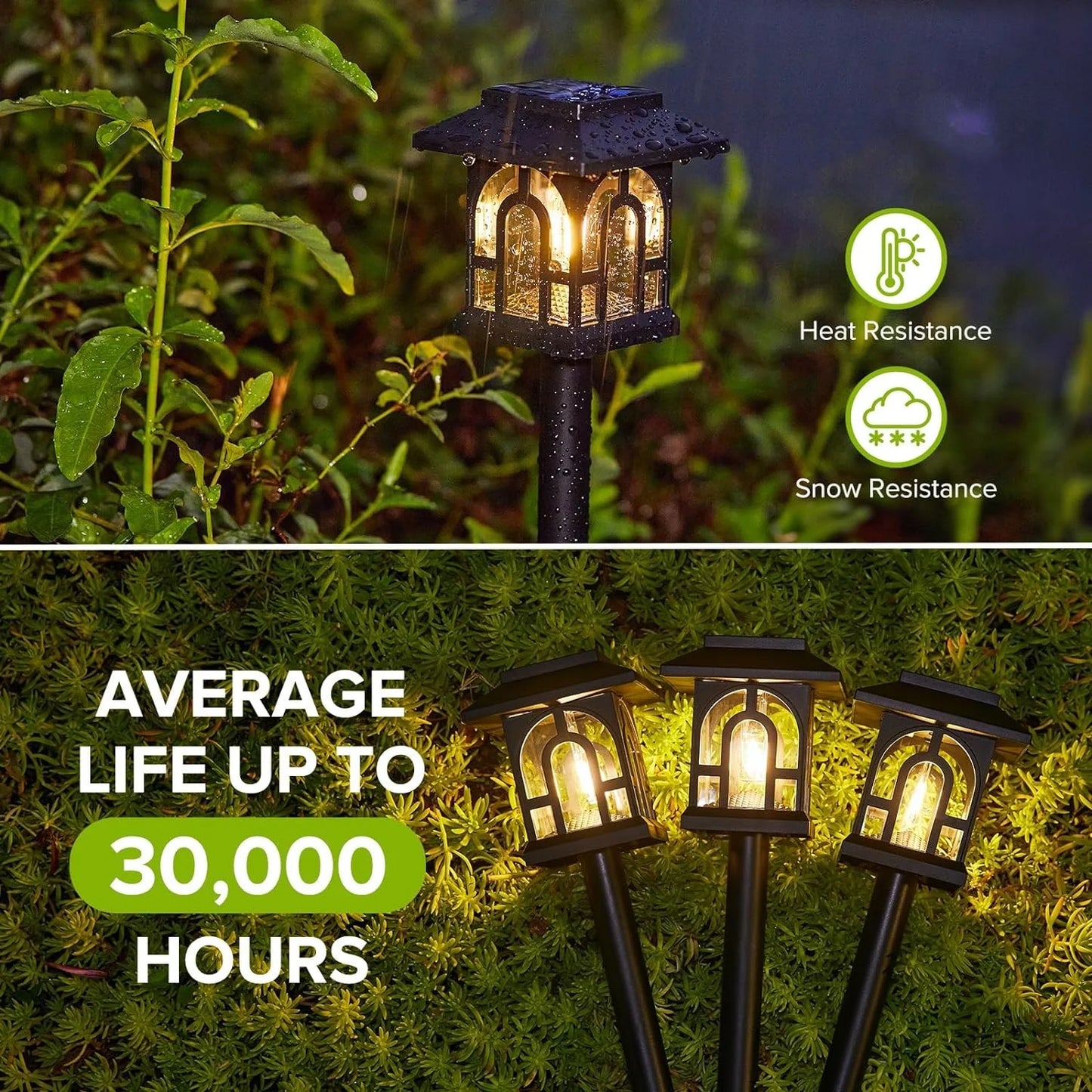 6/10 Pack Solar Pathway Lights Outdoor