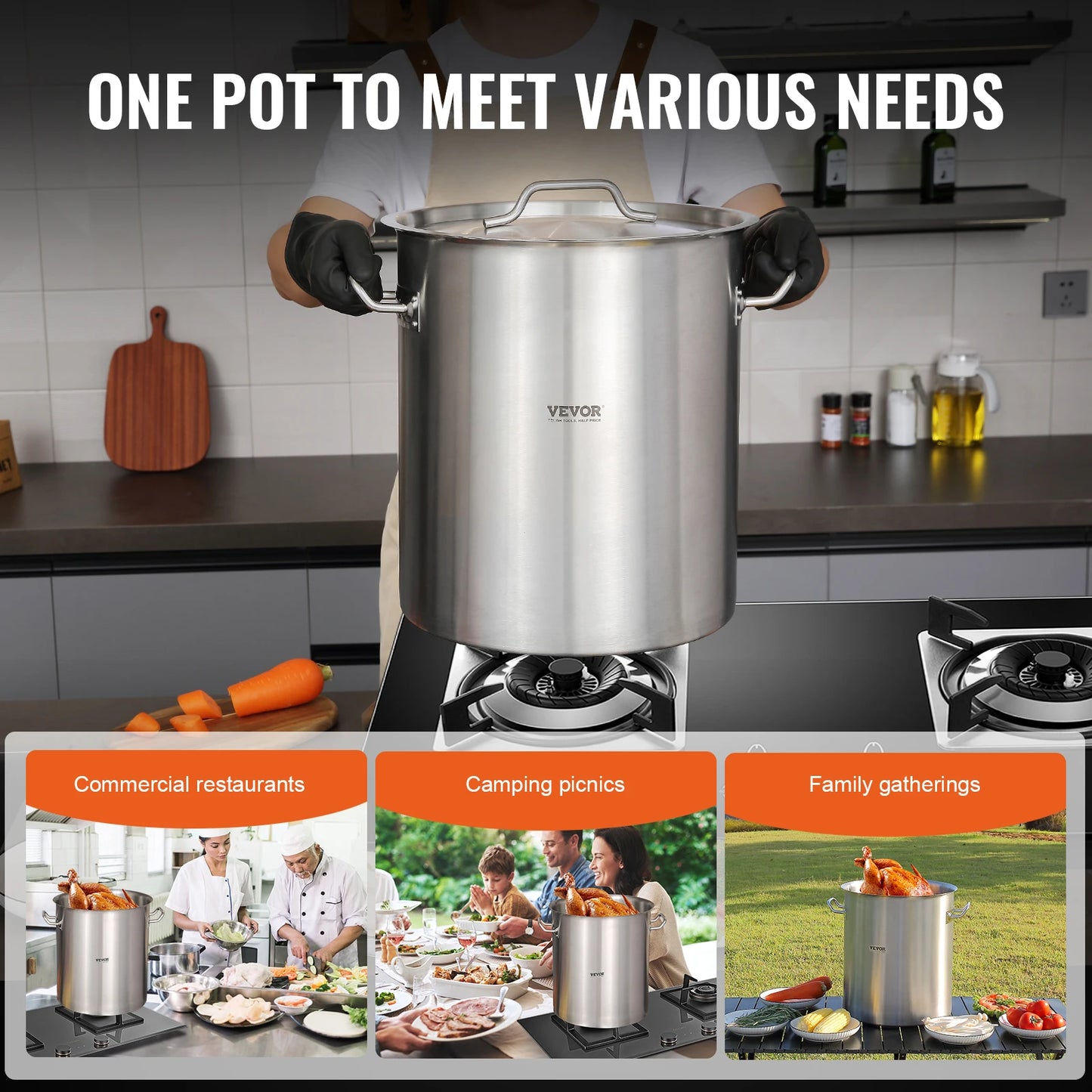 42 Quart Stainless Steel Cookware Stockpot