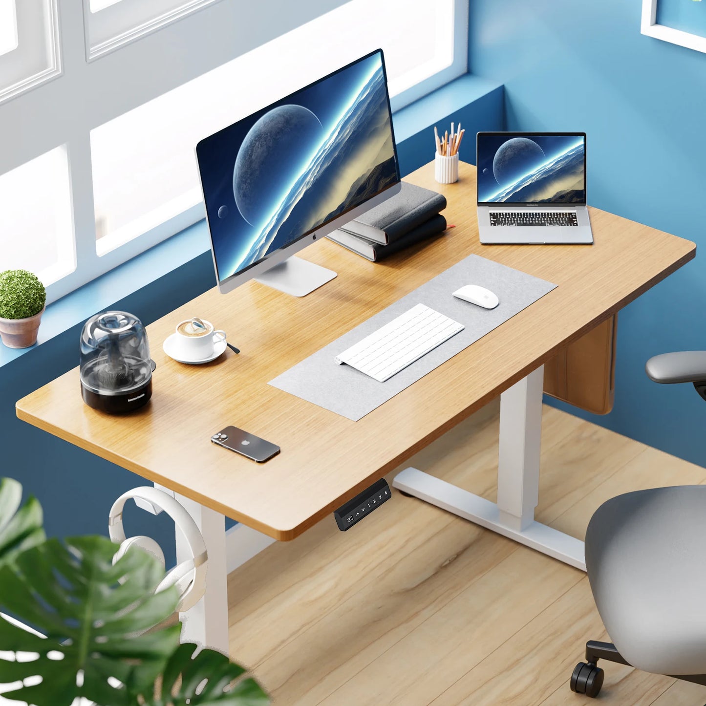 Electric Standing Desk Height Adjustable 40x24 Inch Stand Up