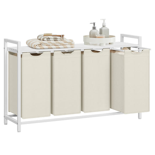 Laundry Hamper, 4 Pull-Out and Removable Bags
