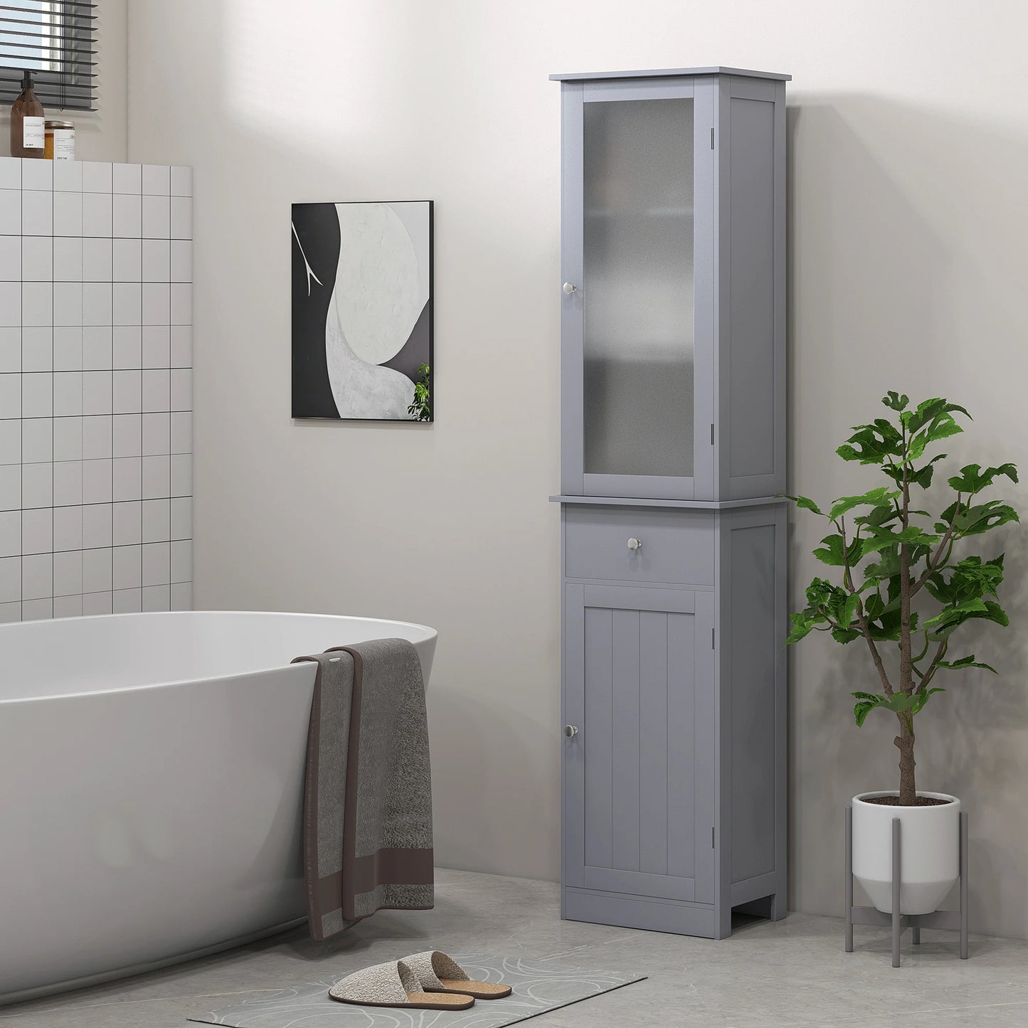 Slim Bathroom Storage Cabinet