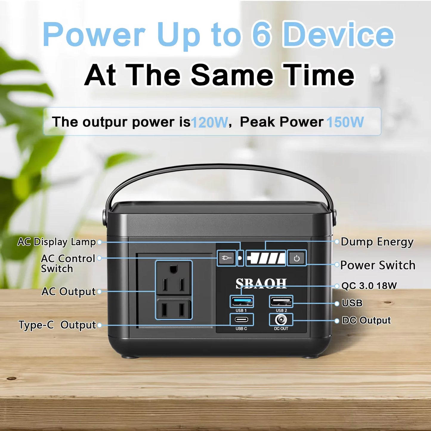 Camping Power Station Solar Generator for Outdoor RV