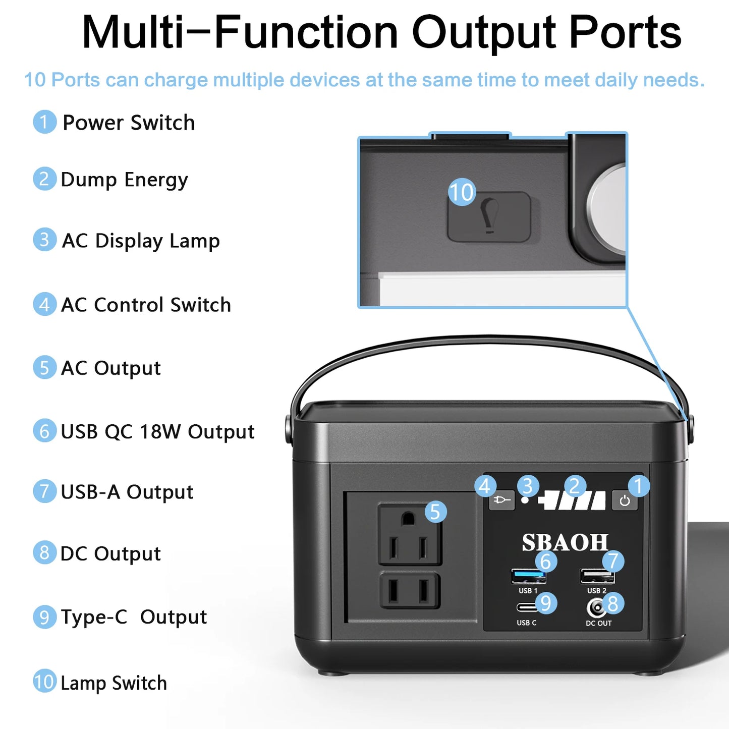 Camping Power Station Solar Generator for Outdoor RV