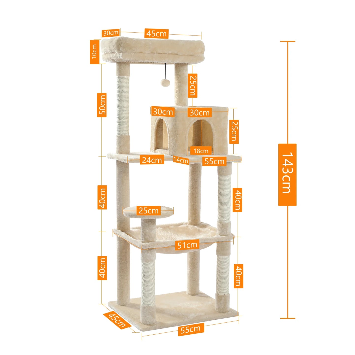Cat Tree for Indoor 5-Level